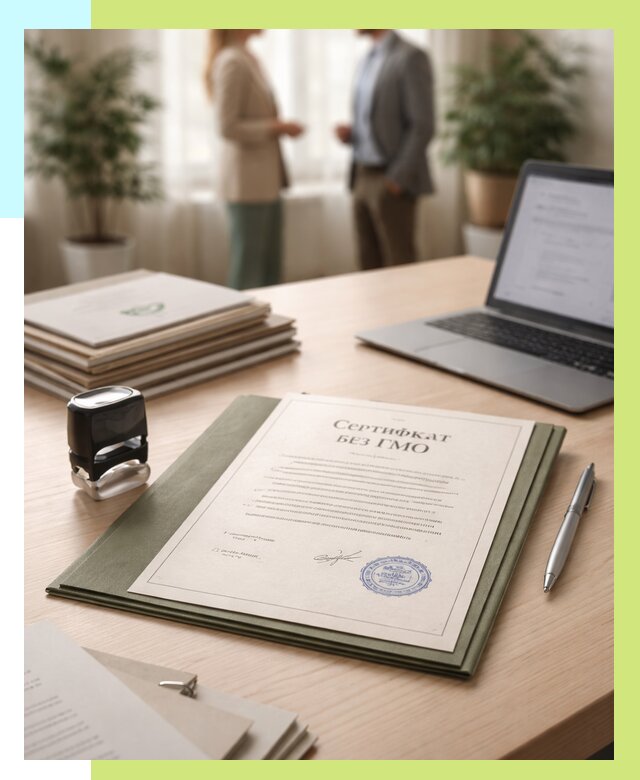 Сертификат без ГМО в Мончегорске от 7575 р. оформить срочно Алешин-Мнч